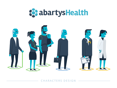Abartys Health - Characters Design business man characters doctor flat healthcare illustration insurance patient