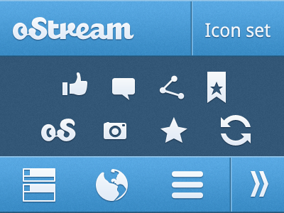 oStream - IconSet - V1 design icon design icon set icons mobile mobile design ui user interface user interface design