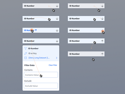 Interactions flow for a filtering system