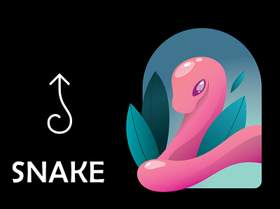 Snake Illustration (Daily Challenge #3) daily challange daily ui design flat logo snake vector