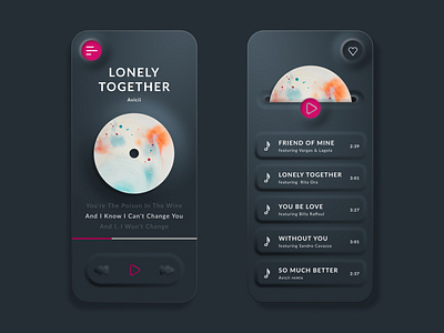 Simple Music Player (Design Challenge #8) app challenge daily challange daily ui layout minimal music app music player ui ux