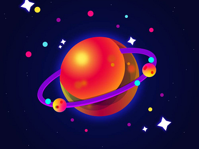 planet design icon illustration planet space vector