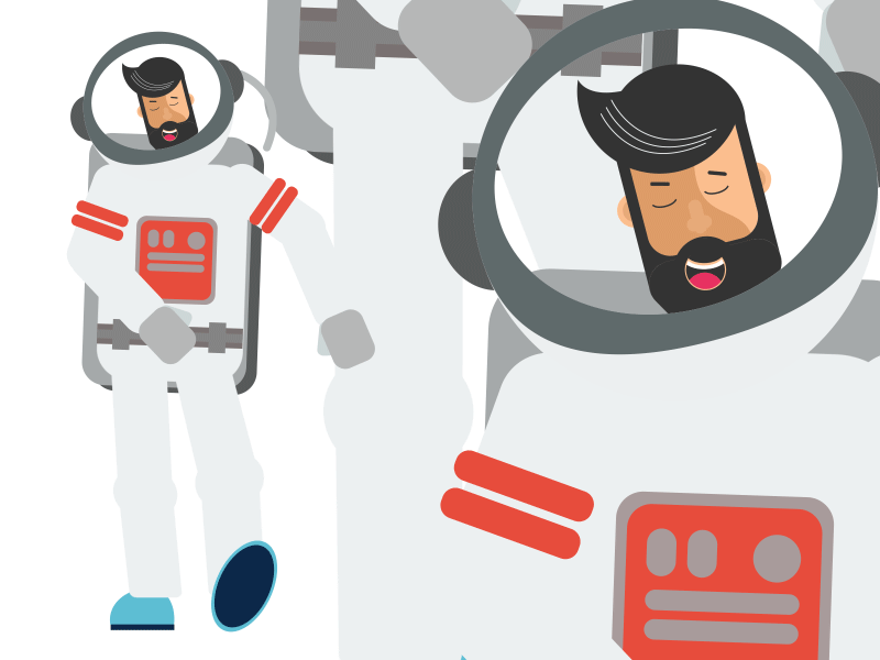 I`m a spaceman ... animation astronaut cartoon character cycle gif loop spaceman vector