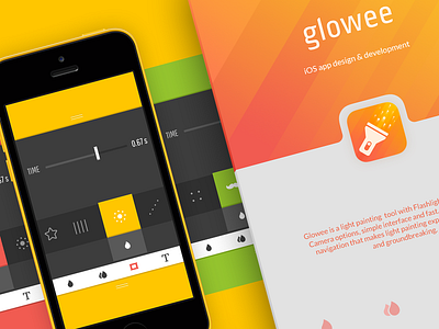 Glowee 2.0 app camera design development ios ipad iphone light painting mobile photo ui ux