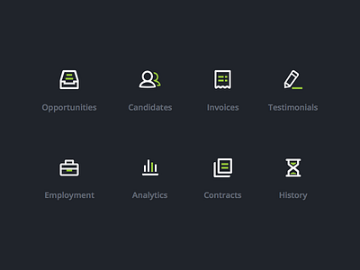 Navigation icons by Maria Shanina on Dribbble