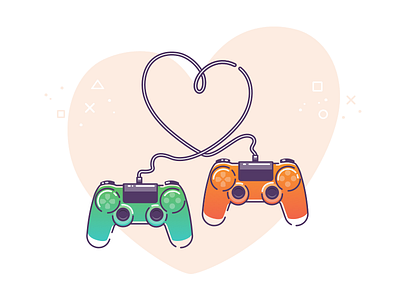 Play love design game graphic illustration love play ps sketch ui vector