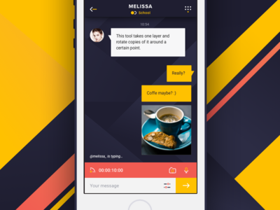 Messaging Screen app bright chat comment design ios material message reply sketch ui ux