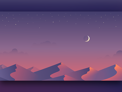 Desktop Wallpaper art desert design free freebie graphic illustration landscape moon sun vector wallpaper