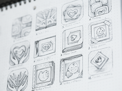 Kids app icon sketches