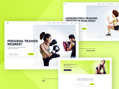 Fitness website banner bright design fitness page search site sport top ui ux web