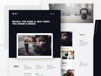 Crossfit website case study crossfit dark design fitness gym landing site sport ui ux web