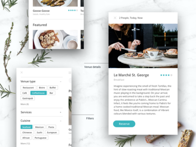 Restaurant booking app app booking cafe design filter ios mobile reservation restaurant saas search sort