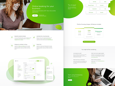 Online scheduler appointment b2b booking development landing saas schedule site ui ux web