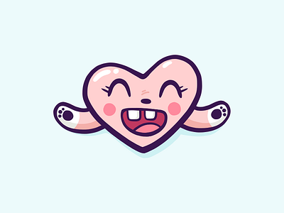 Give some Love character chat cute emoji heart icon illustration love message smile sticker vector