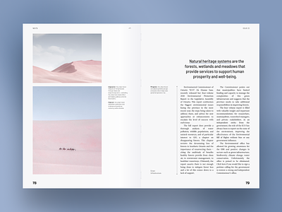 Climate and environment. Magazine spread