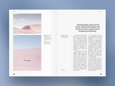 Climate and environment. Magazine spread by Maria S. on Dribbble