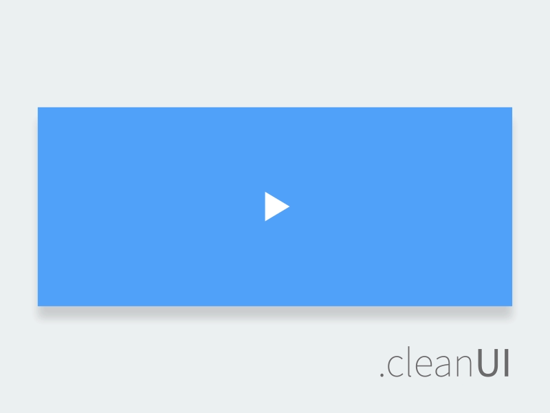 .cleanUI (Mark I) animation clean ui clean ui player play button animation player ui video player