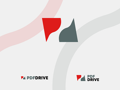 PDF Drive Dot Com Logo Redesign branding creative design flat graphic design illustrator logo logodesign minimal minimalist