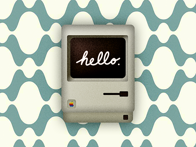 Vintage Macintosh 128k Graphic Design