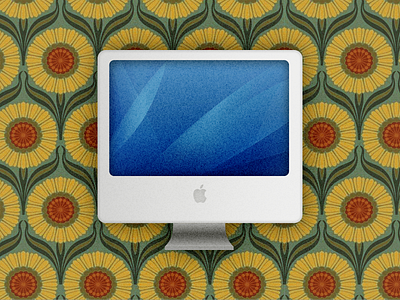 Vintage iMac G5 Graphic Design branding design flat graphic design illustration logo vector