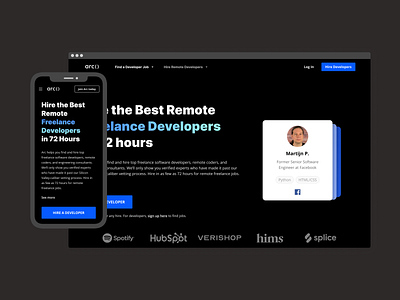 Arc Freelance Landing Page Design
