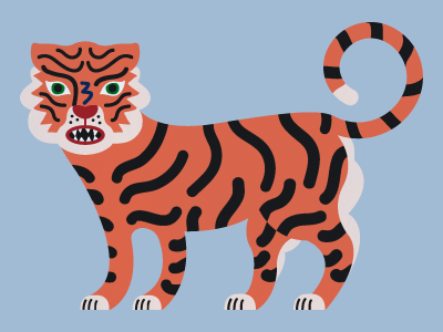 Tiger Detail care free frank editorial illustration tiger wildlife