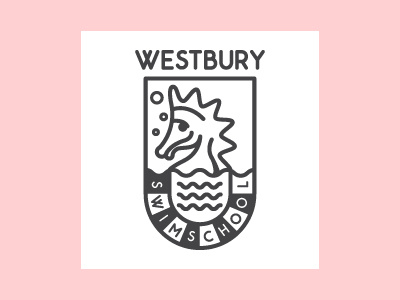 Westbury Swim School Logo badge branding carefreefrank design identity identity design illustration logo logo design mark swimming