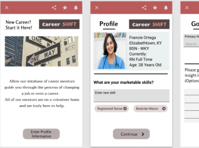 CareerSHIFT Mockups app branding design logo ui ux