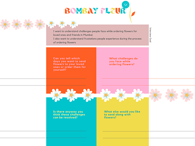 Bombay Fleur UXR interview branding design florist ux uxr uxresearch