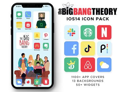 The Big Bang Theory iOS14 Icon Theme Pack design icons icons pack iphone