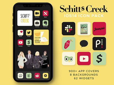 Schitt's Creek iPhone iOS14 Icon Theme Pack design icons icons pack iphone