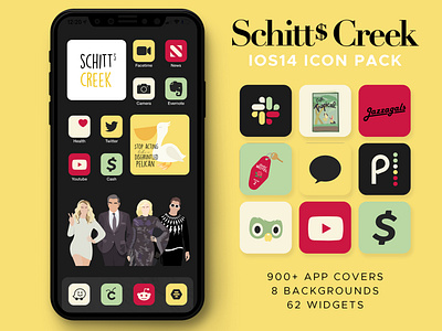Schitt's Creek iPhone iOS14 Icon Theme Pack design icons icons pack iphone
