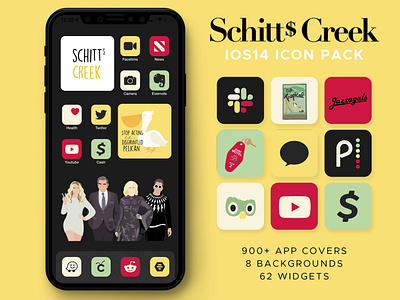 Schitt's Creek iPhone iOS14 Icon Theme Pack