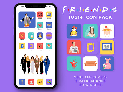 Friends iOS14 Icon Theme Pack design icons icons pack iphone