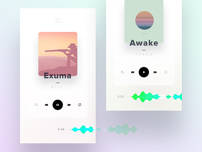 Music player app concept music player sketch ui