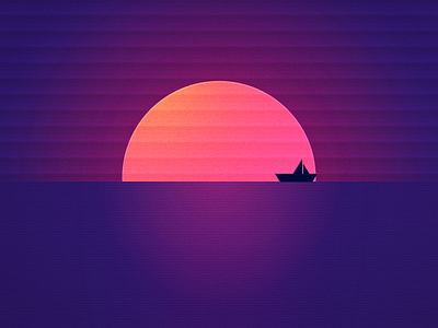 Sunsets color design freetime gradient illustration sketch