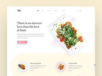 Restaurant landing page design landing page restaurant ui ux visual website