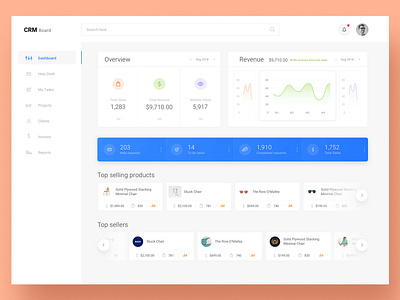 CRMboard crm dashboad design retail sketch ui ux