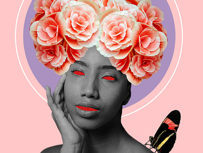Digital Collage - Flower Woman design digital collage graphic design illustration photography