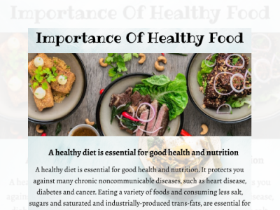 Importance of Healthy Food