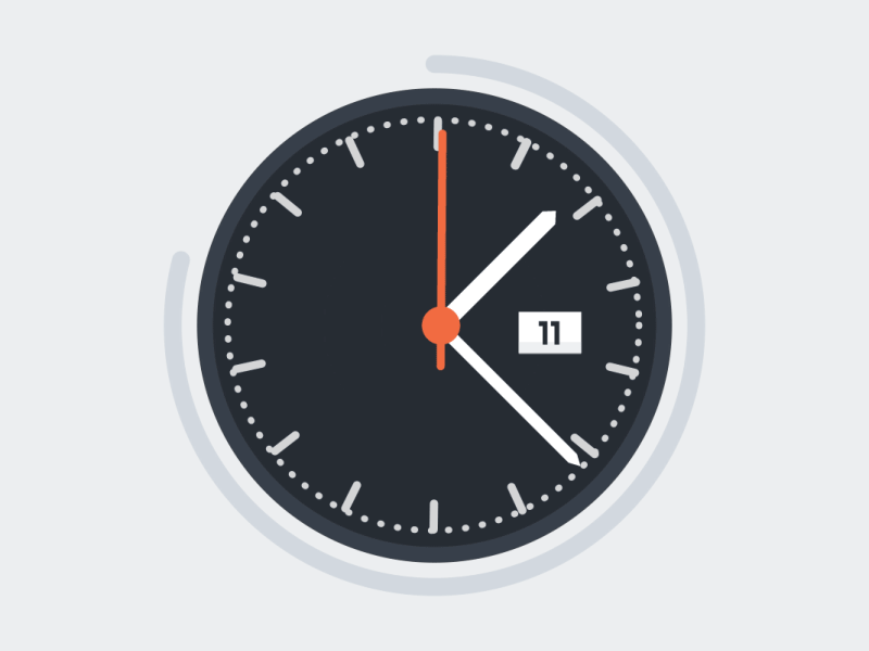 Clock [gif] animated clock gif hour minutes mograph motion seconds time
