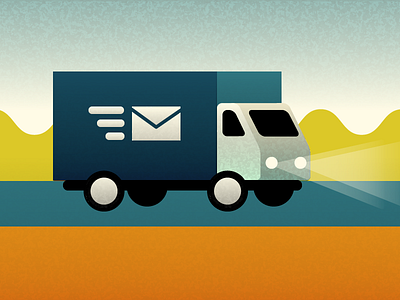 A mail truck illustration illustrator italian mail service motion graphics post office truck van vehicle
