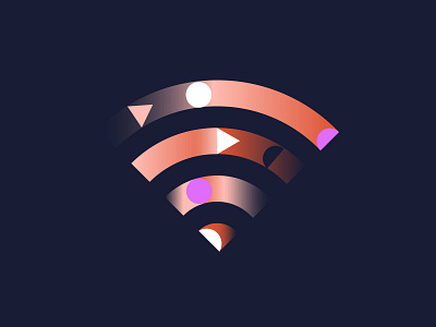 Gradient wifi icon