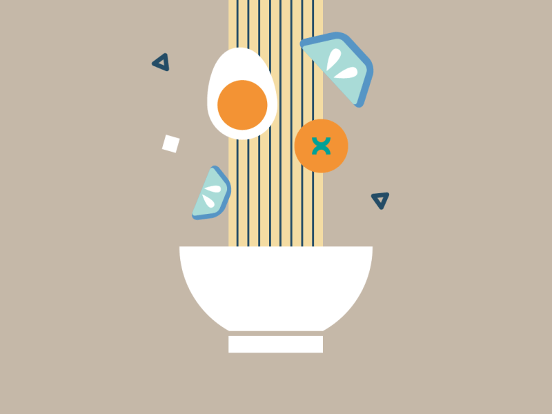 Food explosion! animation bowl egg flat food foodporn gif noodles spaghetti tomato