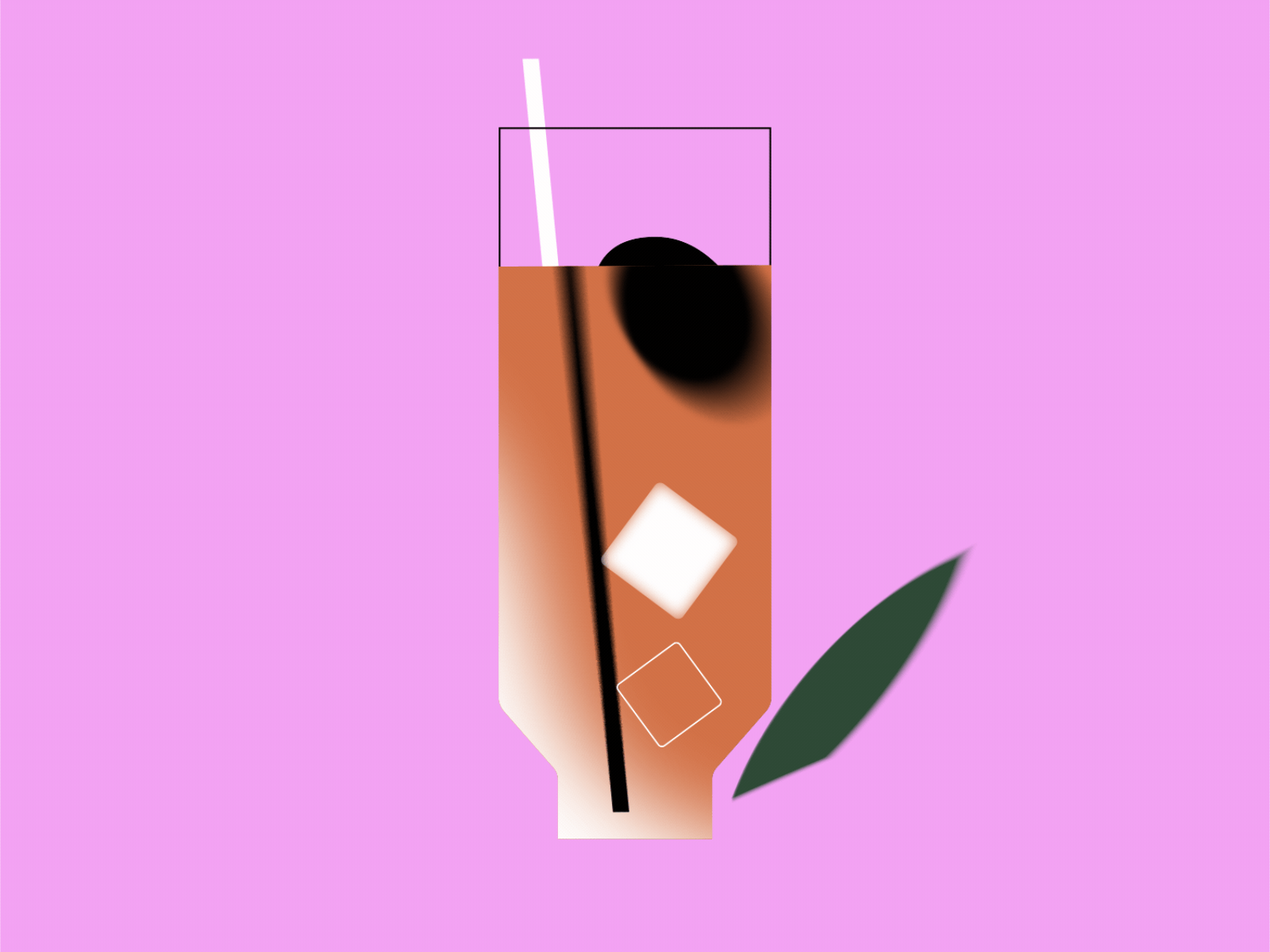 Cocktail 🍸 animation blur blurry cocktail color contrast drink gif ice illo illustration motion motion graphics shapes summer vibe