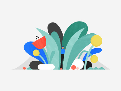 Looking for something? 🌿 character character design color design environment flower geometry illo illustration nature plant search shapes spring texture