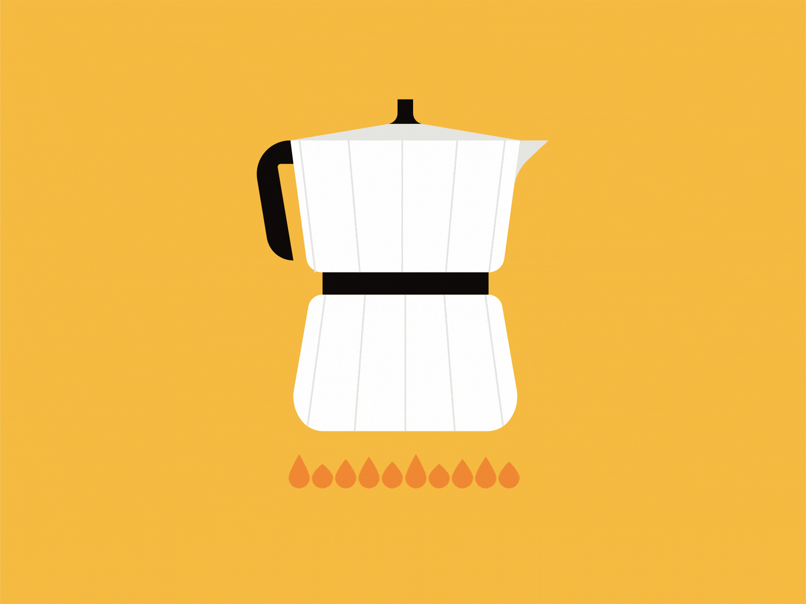 Need coffee? ☕️ animation coffee design drink energy flame flat gif icon illo illustration illustrator loop moka moka pot morning motion motion graphics wait waiting