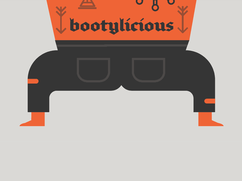 Bootylicious bootylicious gif loop dance character illustration motion graphics video website