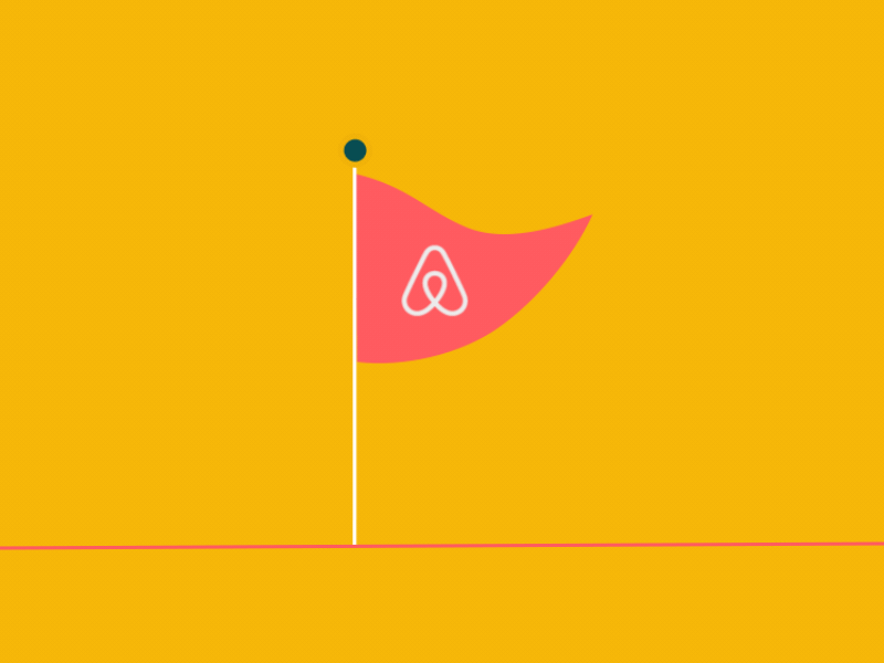 Airbnb China #2 airbnb china discover flag gif illo logo loop motion motion design travel waving