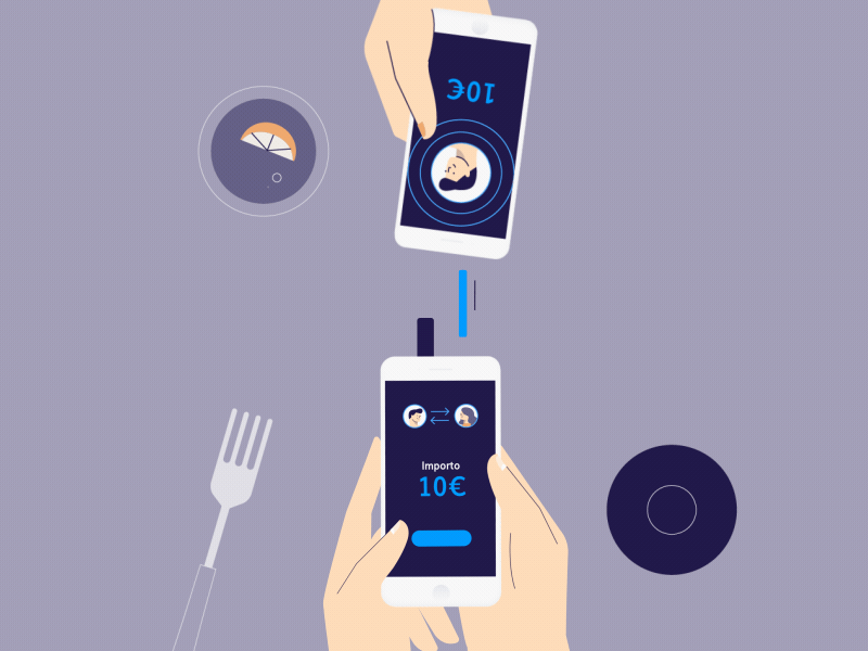 Transfer money 🤑 app explainer fintech illo illotv money motion restaurant startup transfer ui